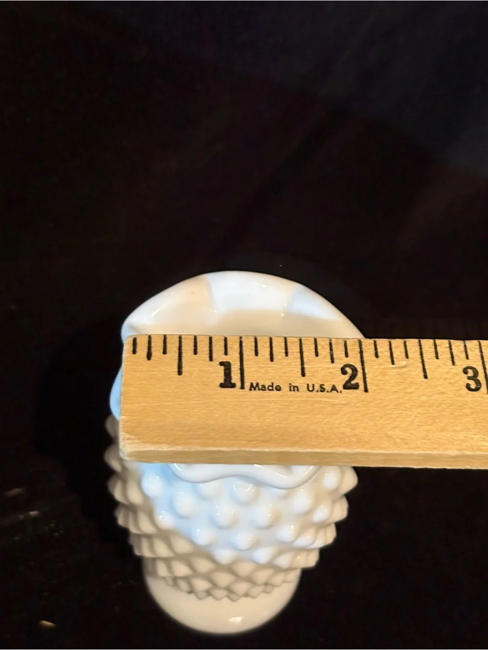 Fenton White Milk Glass Hobnail Miniature Vase